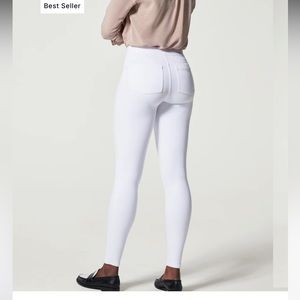 Spanx jeanish distressed ankle legging frayed ankle